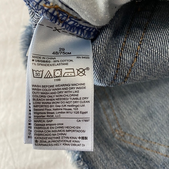 GAP 1969 Women's Standard Wash Denim Cut-off Jean Shorts‎ Size 28 - Picture 6 of 11